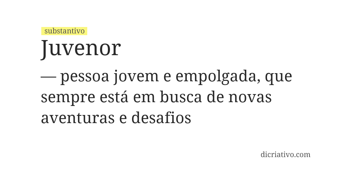 Significado de juvenor