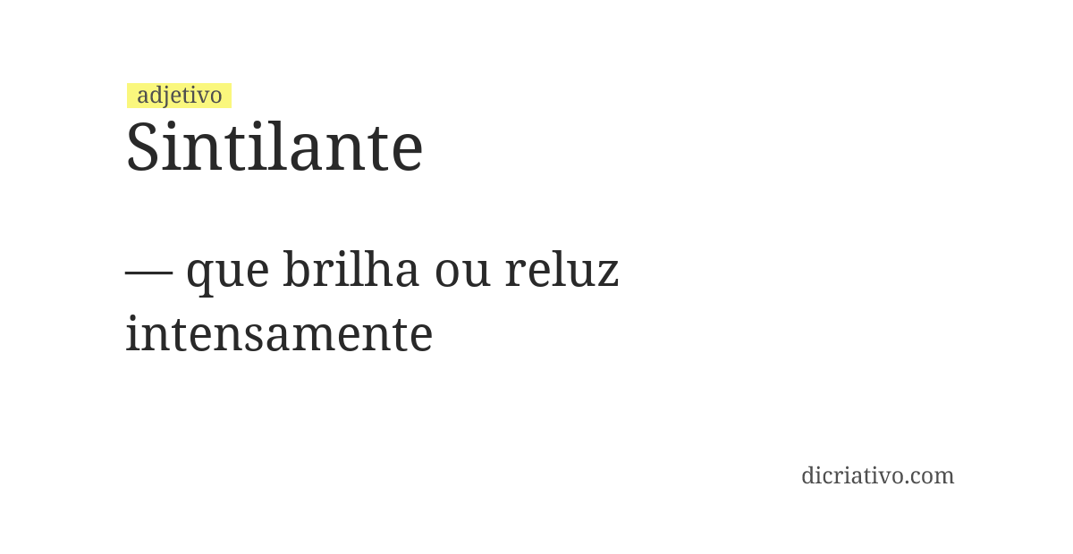 Significado de sintilante