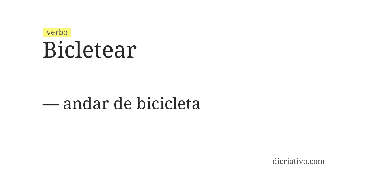 Significado de bicletear