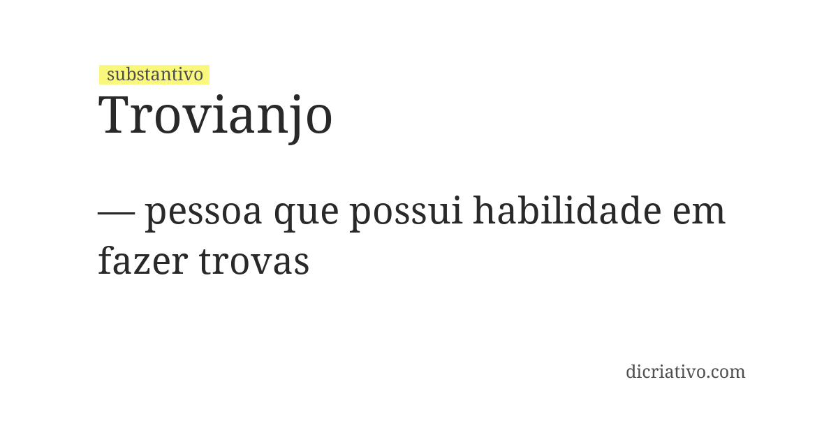 Significado de trovianjo