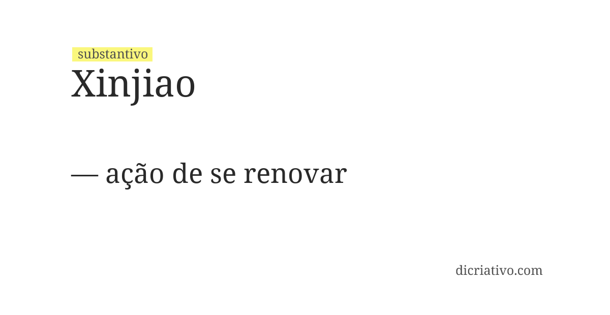 Significado de xinjiao