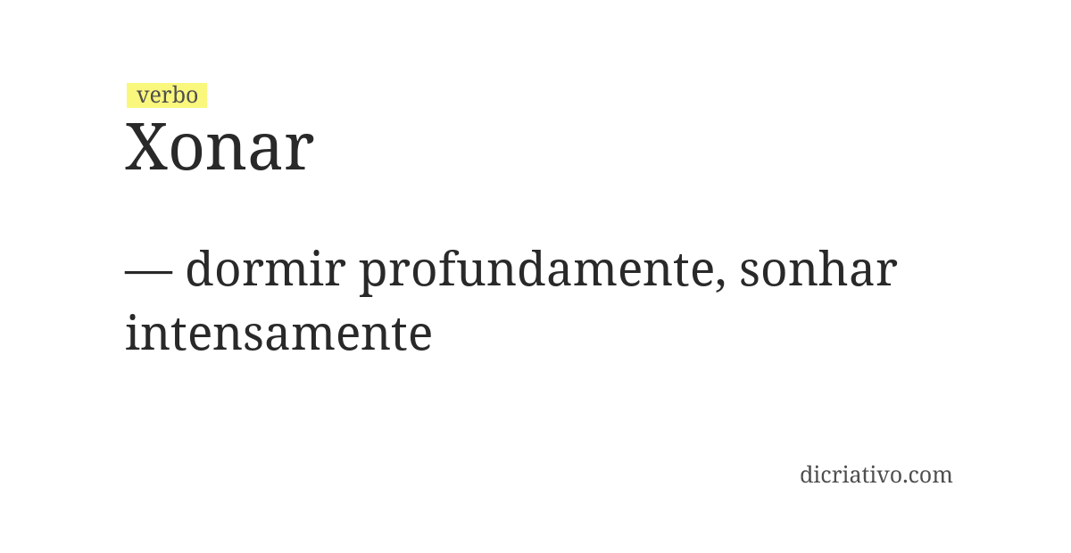 Significado de xonar