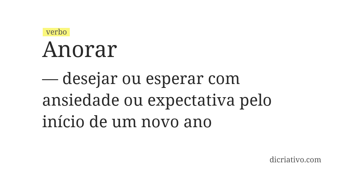 Significado de anorar