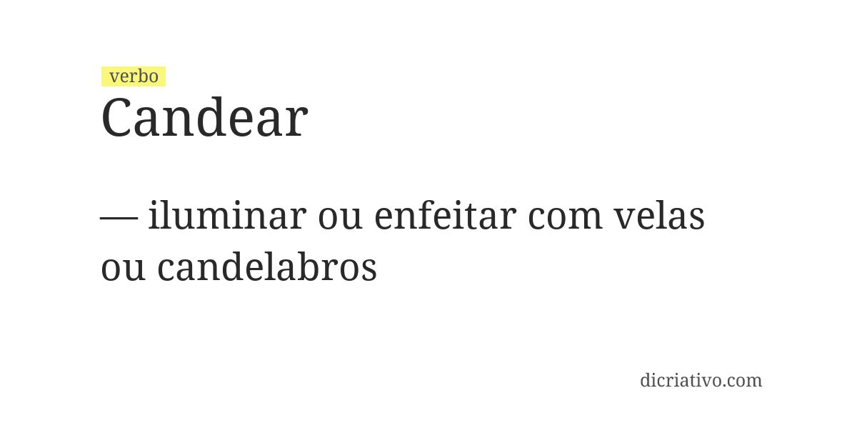Significado de candear
