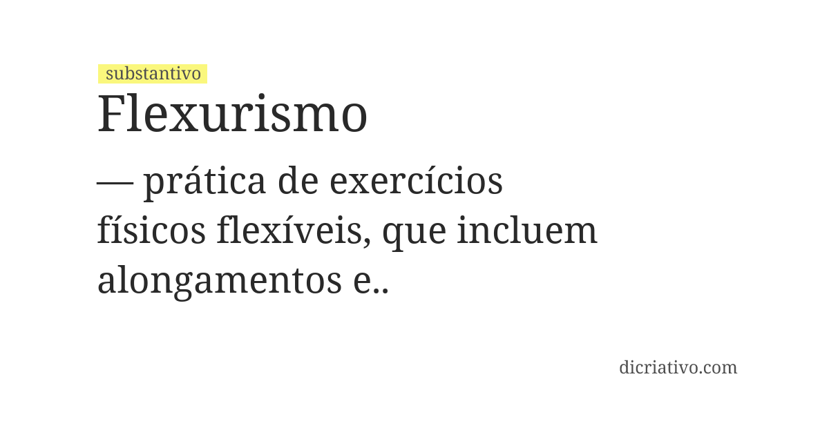 Significado de flexurismo