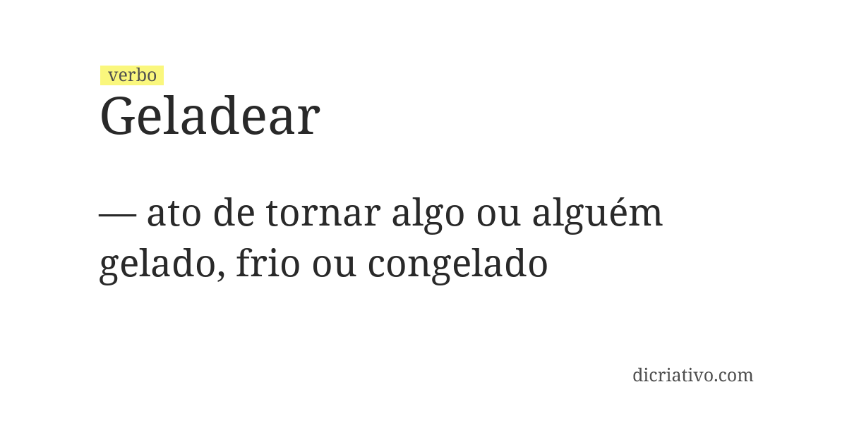 Significado de geladear