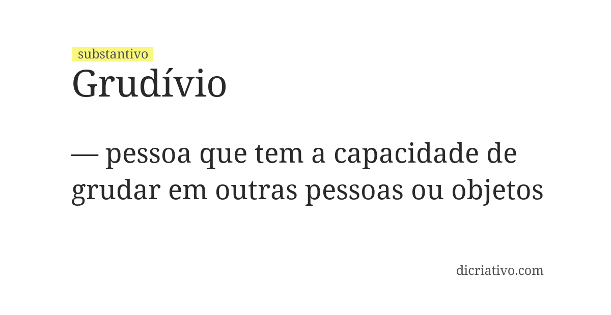 Significado de grudívio