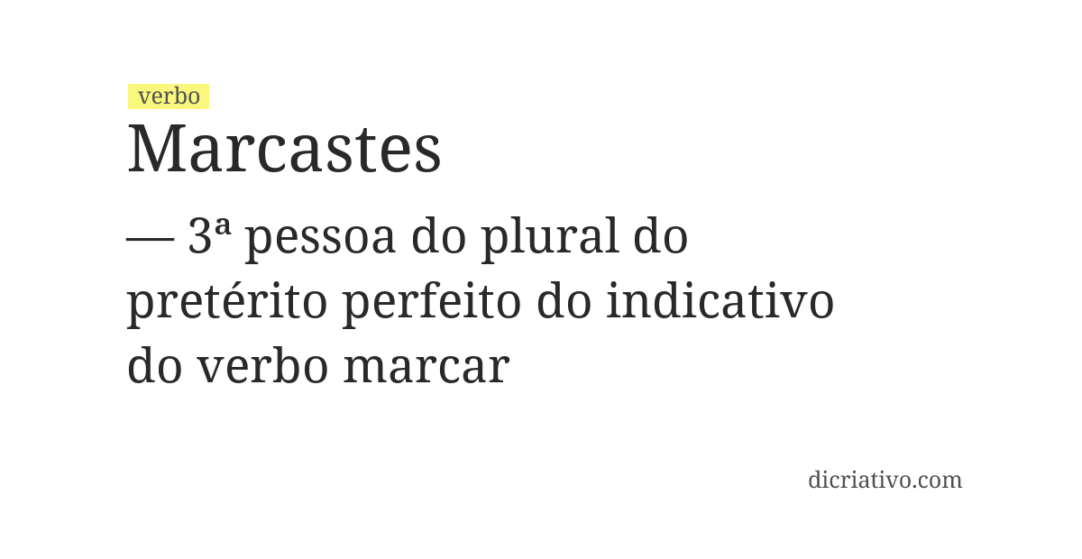 Significado de marcastes