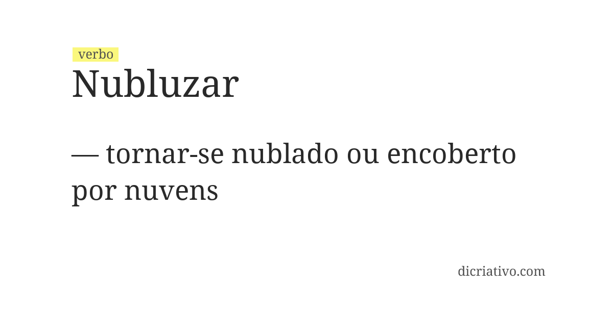 Significado de nubluzar