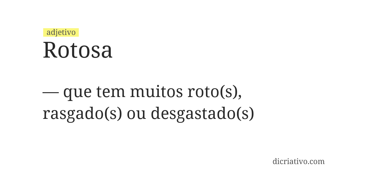Significado de rotosa
