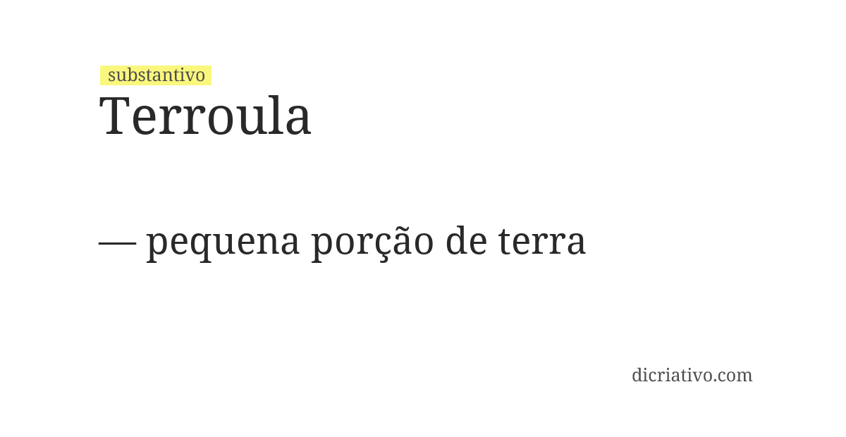 Significado de terroula