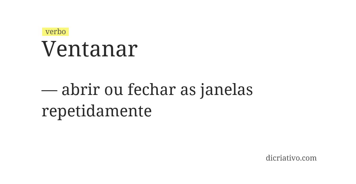 Significado de ventanar