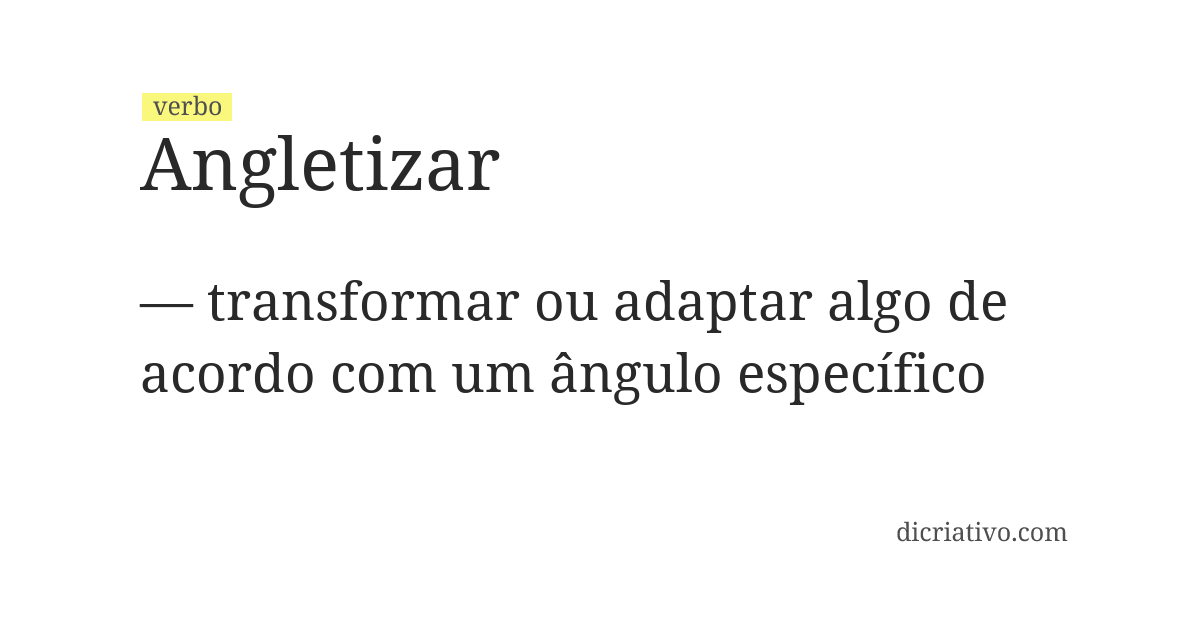 Significado de angletizar