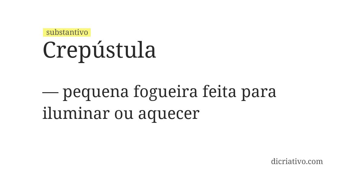 Significado de crepústula