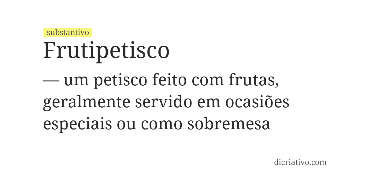 Significado de frutipetisco
