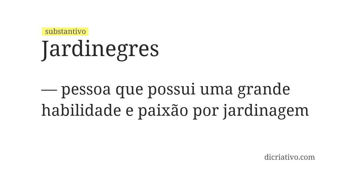 Significado de jardinegres