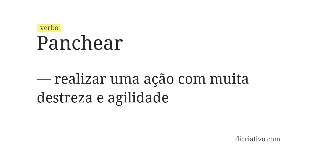 Significado de panchear