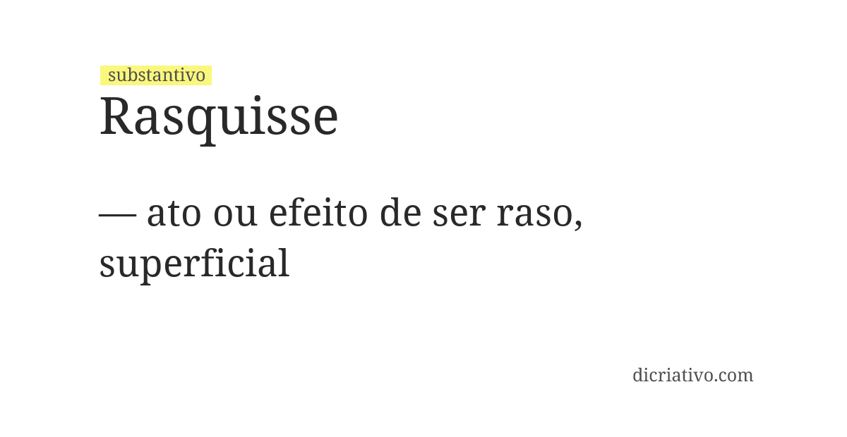 Significado de rasquisse