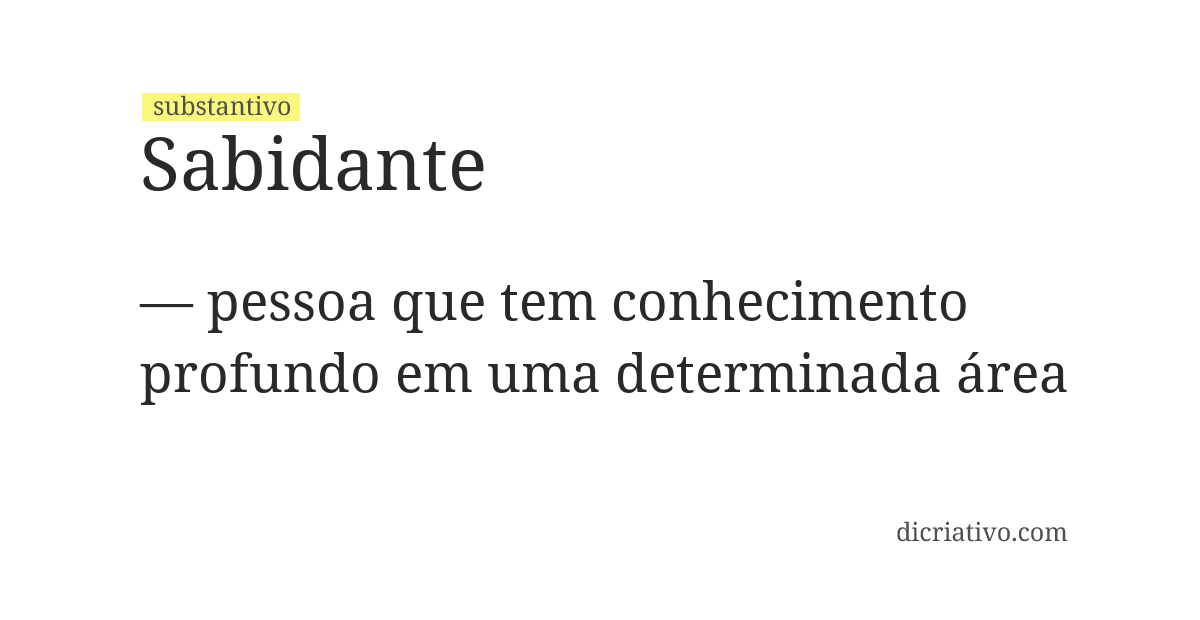 Significado de sabidante