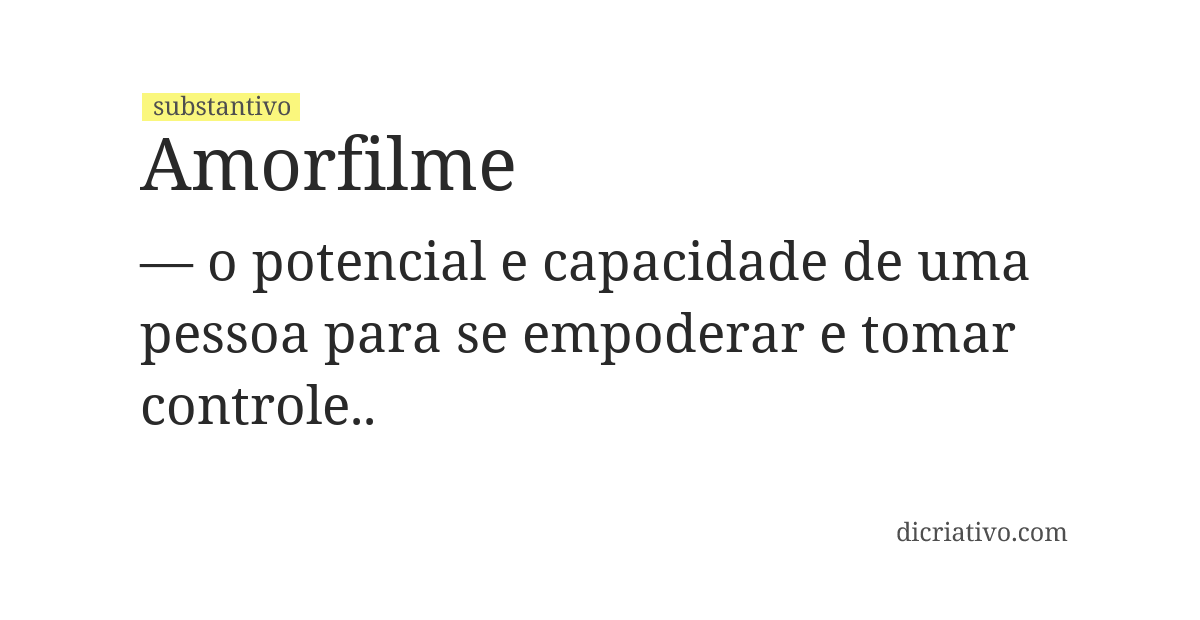Significado de amorfilme