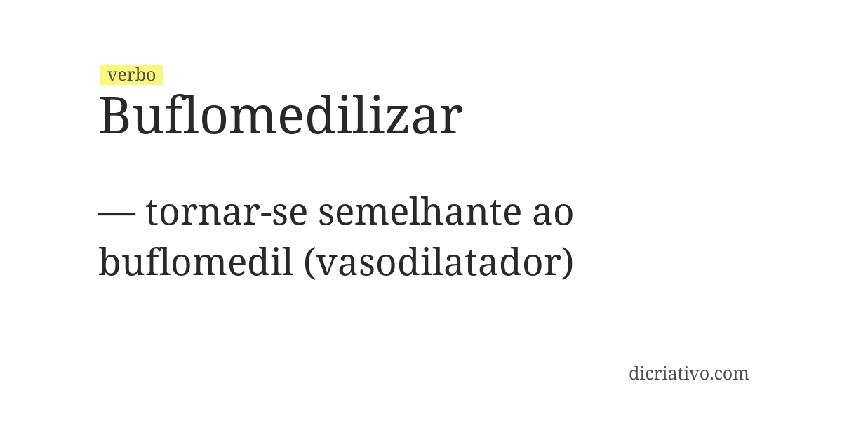 Significado de buflomedilizar