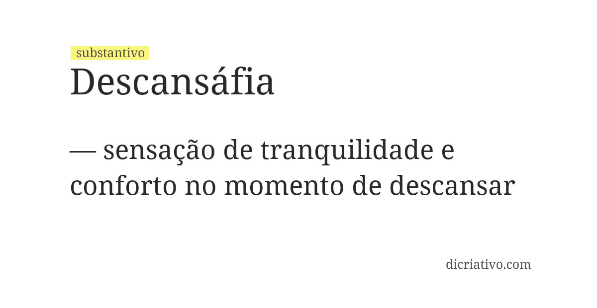 Significado de descansáfia