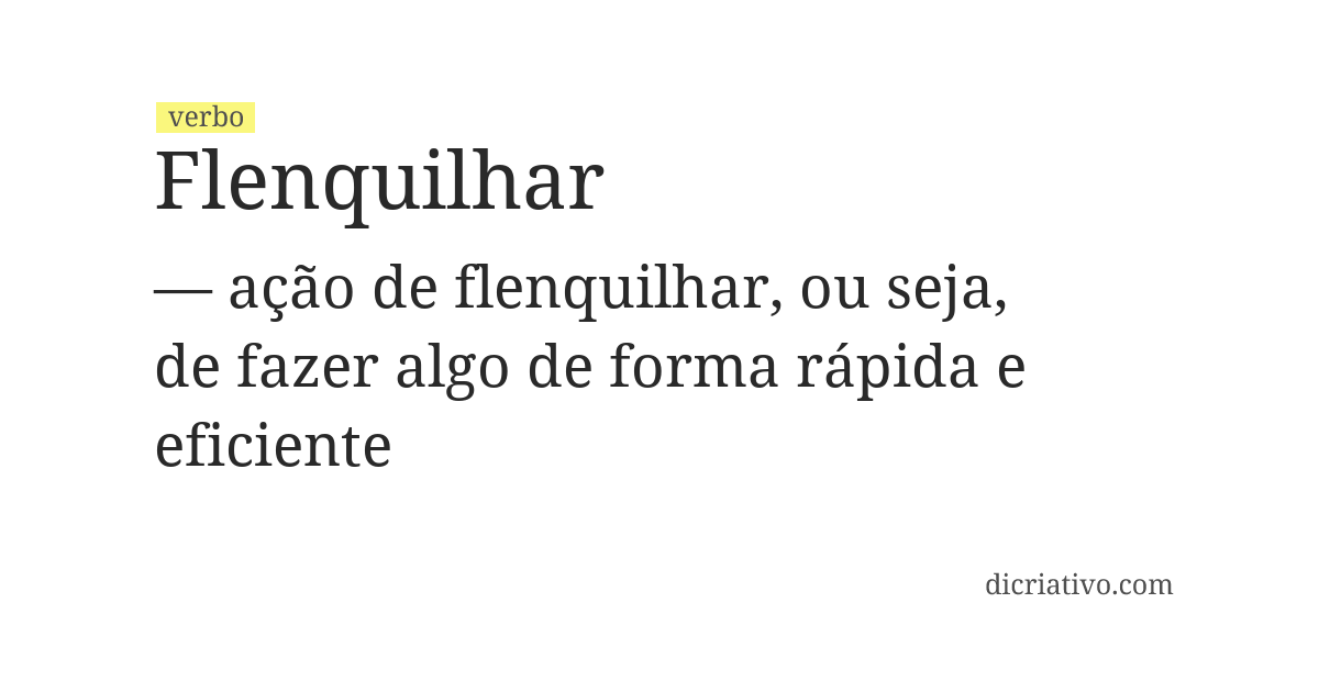 Significado de flenquilhar