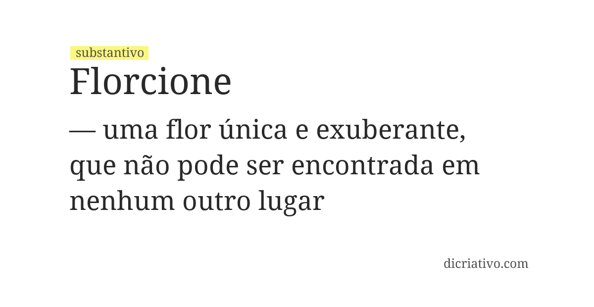 Significado de florcione
