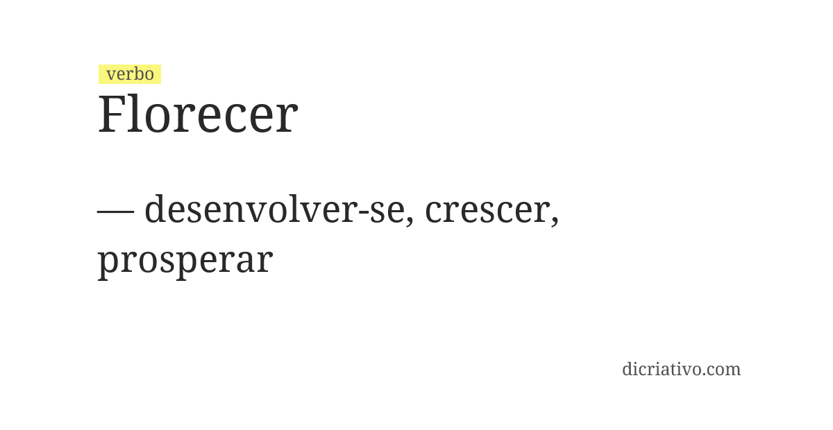 Significado de florecer