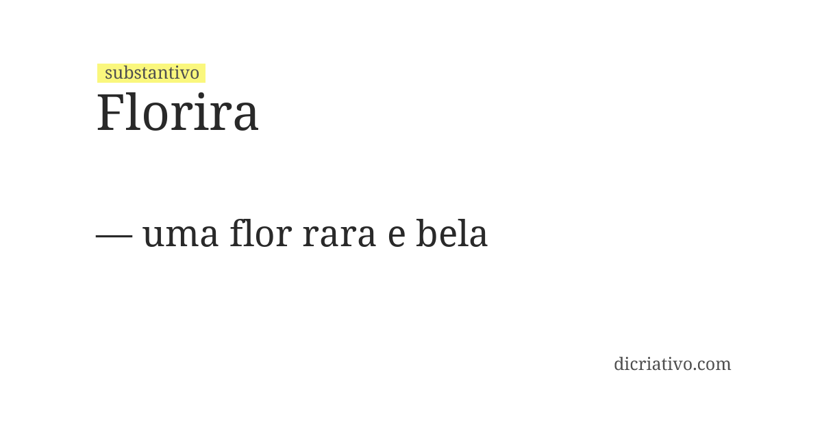 Significado de florira