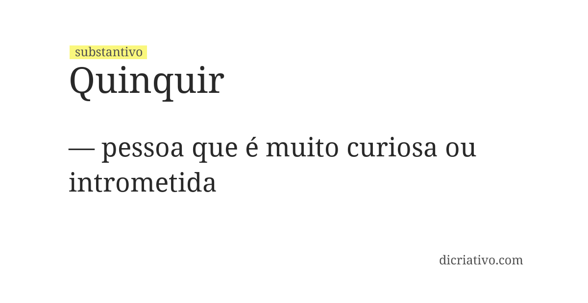 Significado de quinquir
