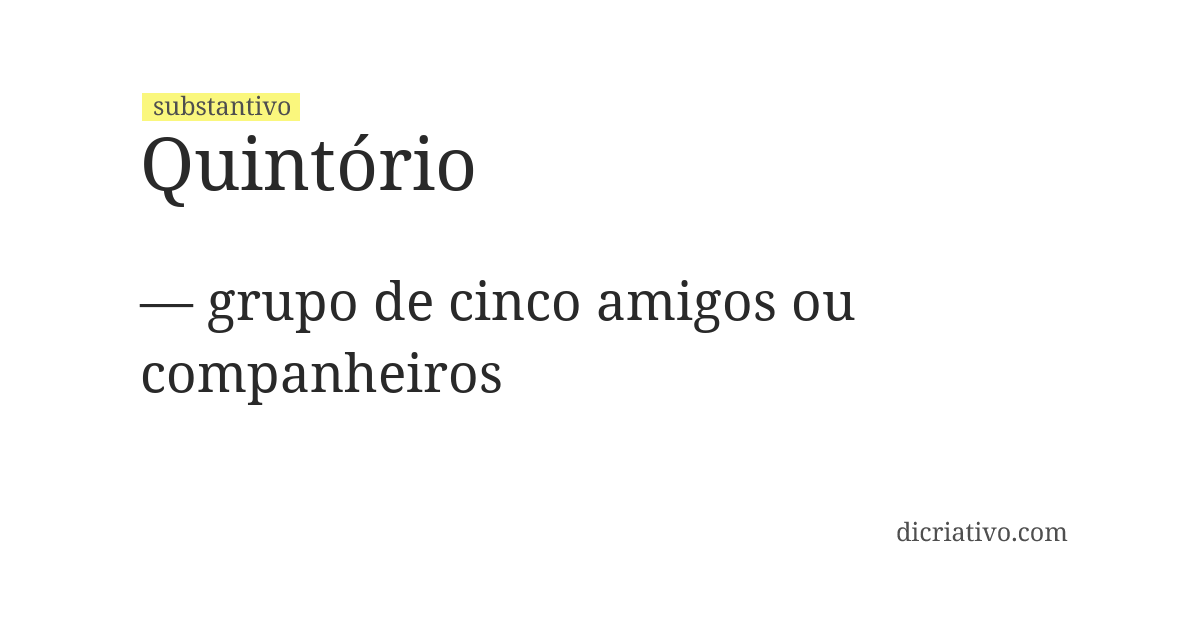 Significado de quintório