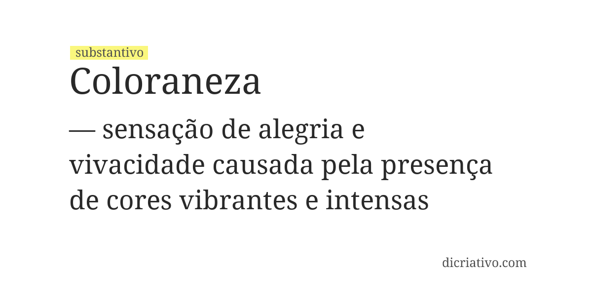 Significado de coloraneza