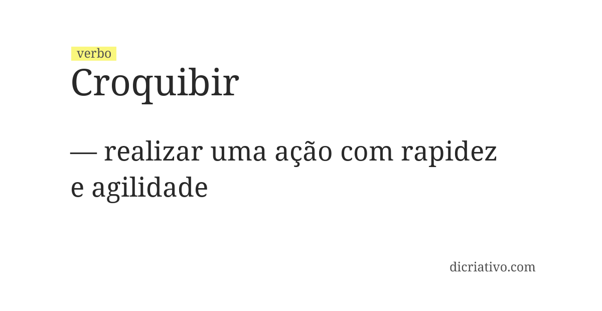 Significado de croquibir