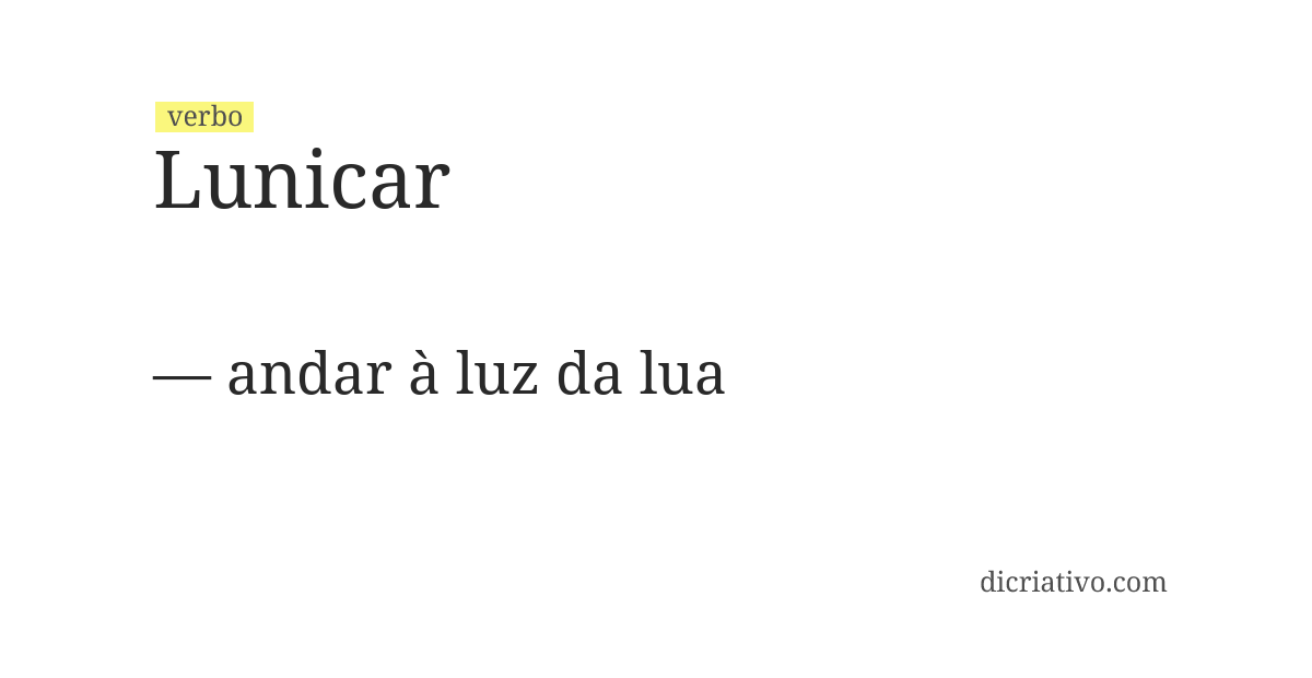 Significado de lunicar