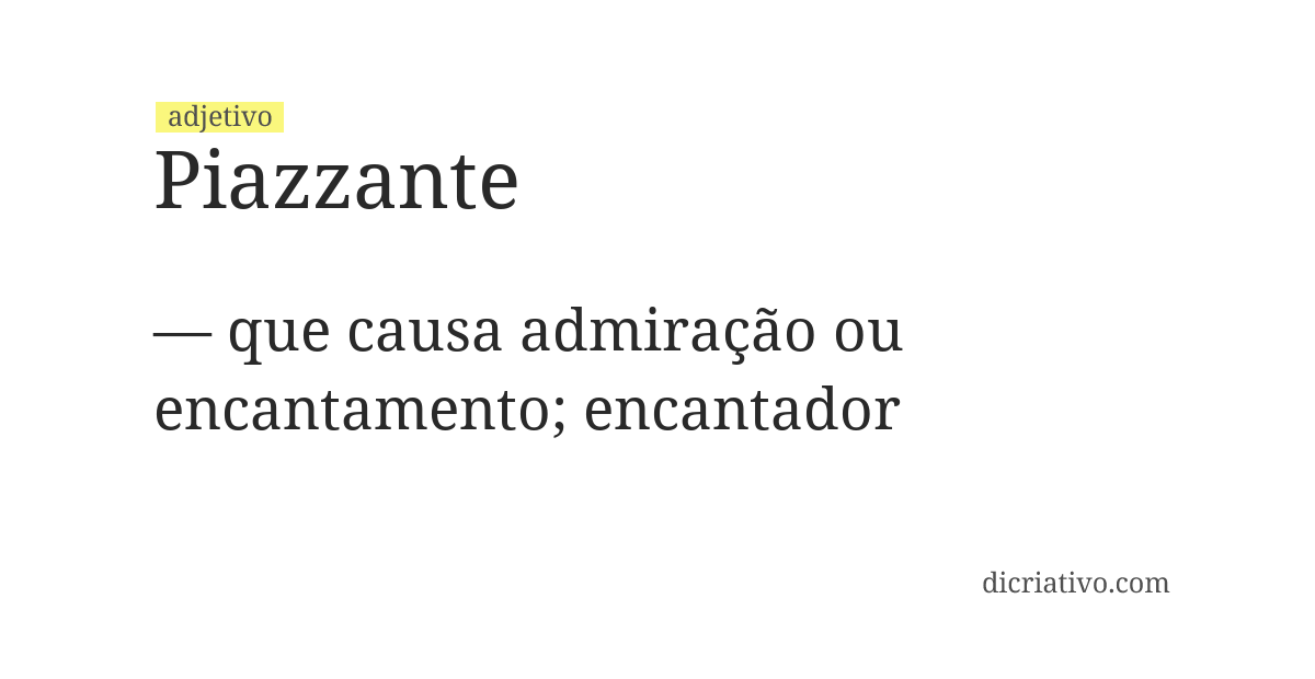 Significado de piazzante