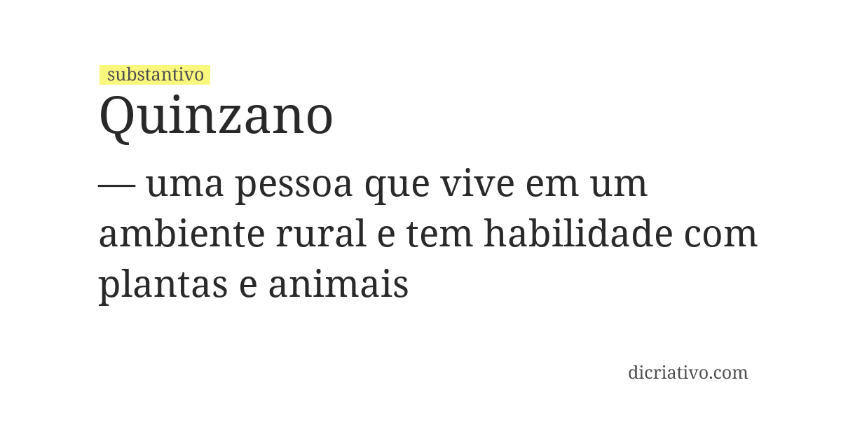 Significado de quinzano