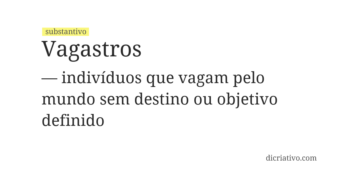 Significado de vagastros