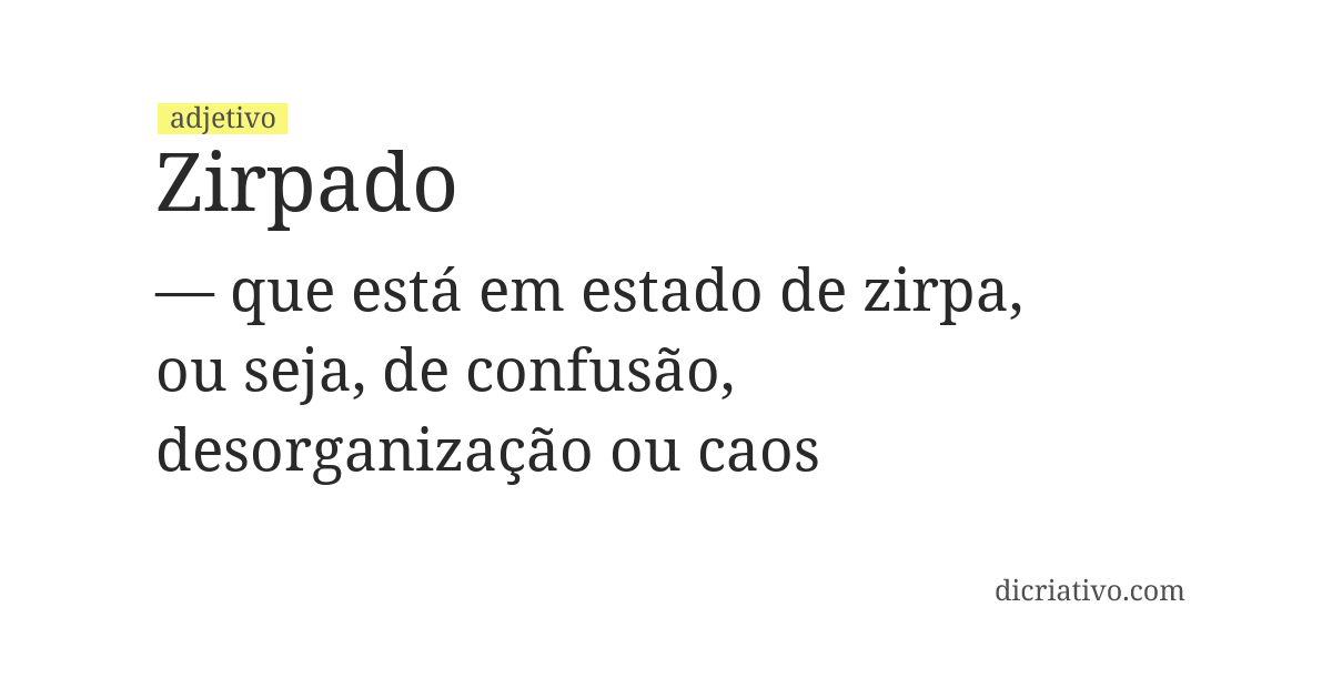 Significado de zirpado