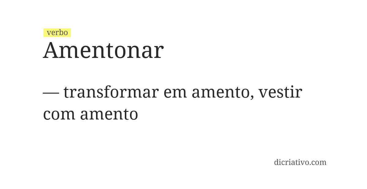 Significado de amentonar