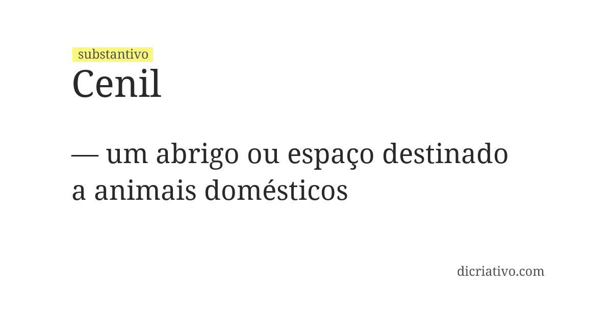Significado de cenil