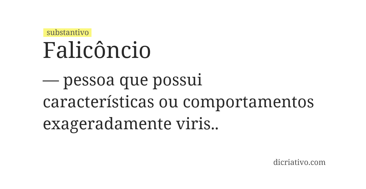 Significado de falicôncio