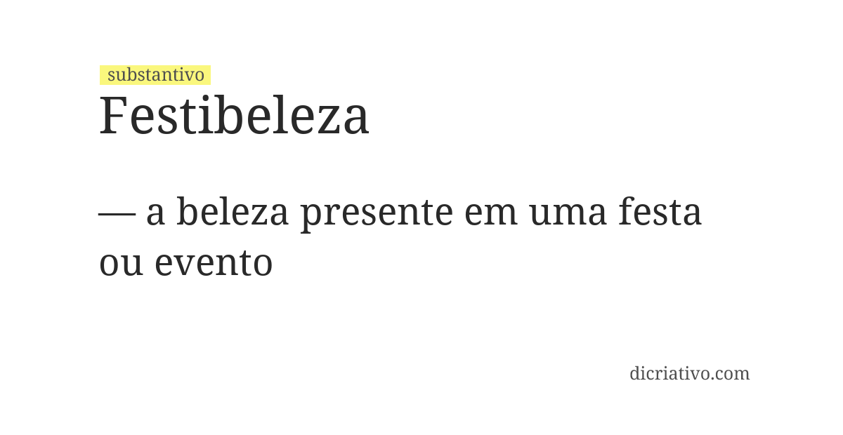 Significado de festibeleza