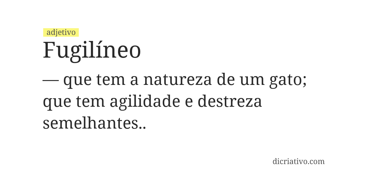 Significado de fugilíneo