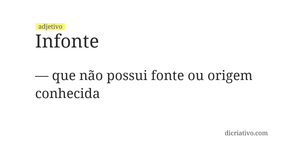 Significado de infonte