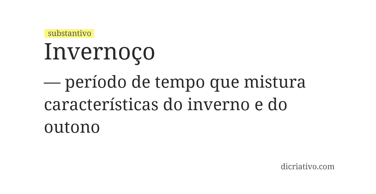 Significado de invernoço