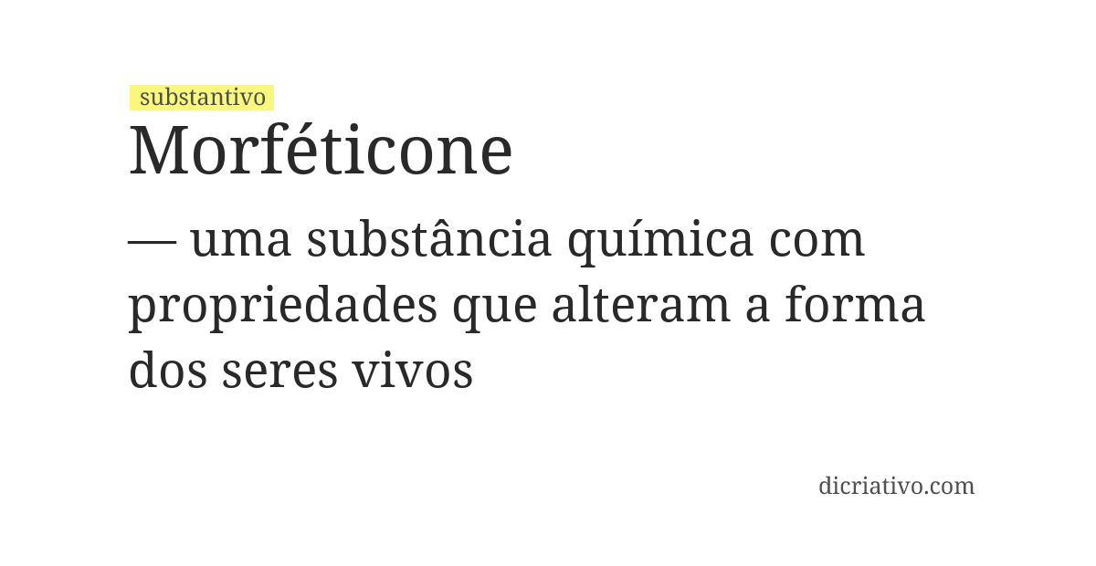 Significado de morféticone