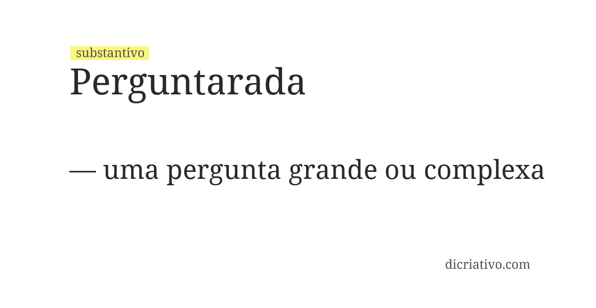Significado de perguntarada