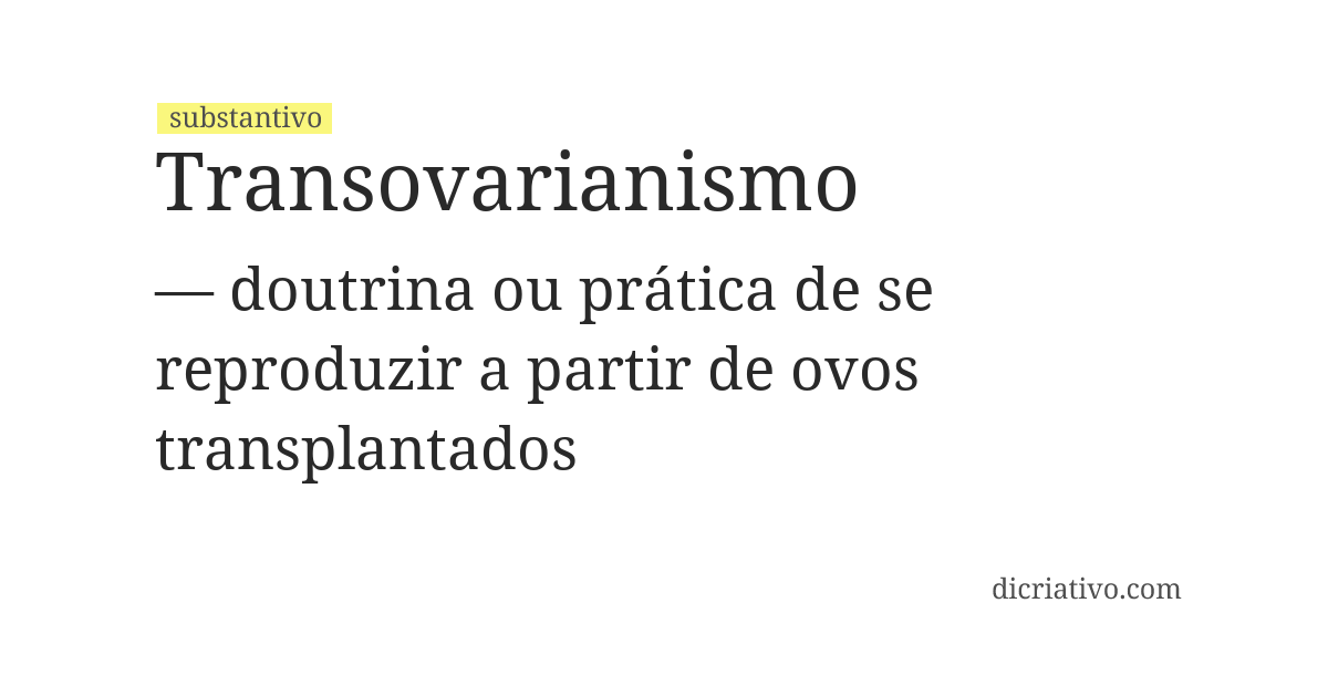 Significado de transovarianismo