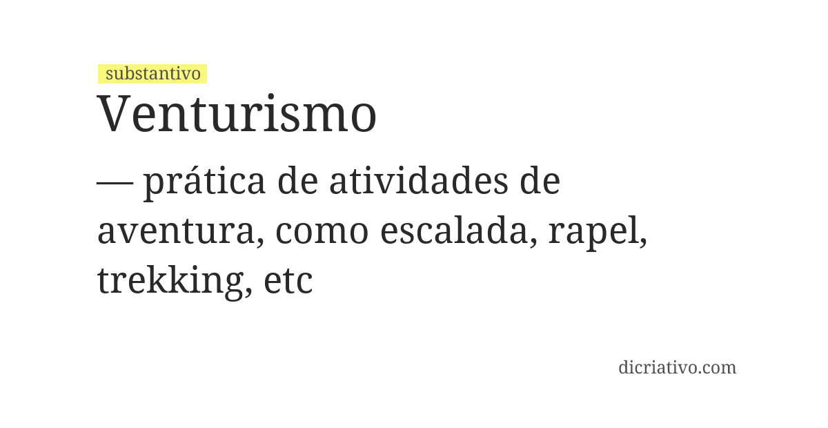 Significado de venturismo